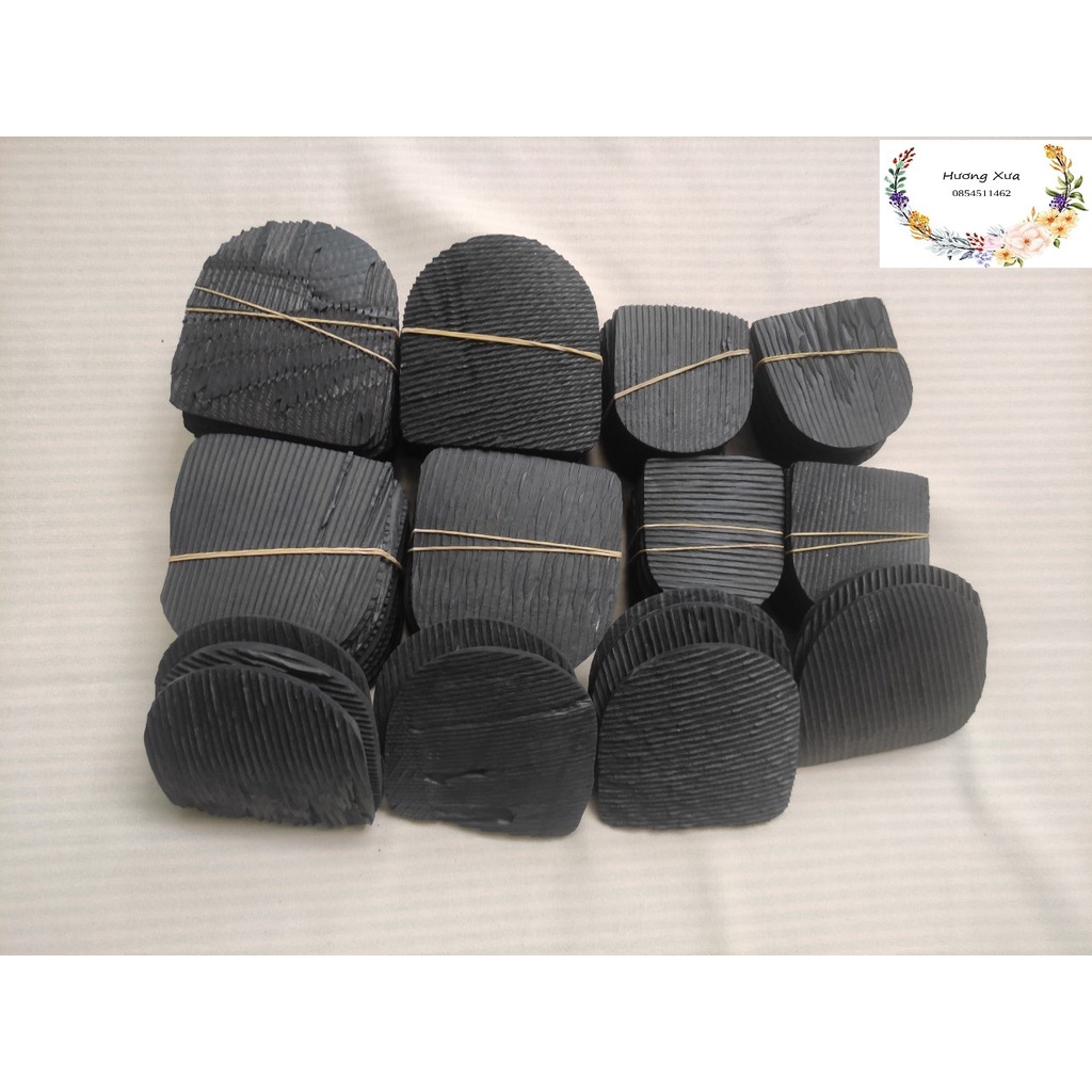 Cặp Đế Cao Su Đóng Guốc Trước - Sau Kèm Đinh