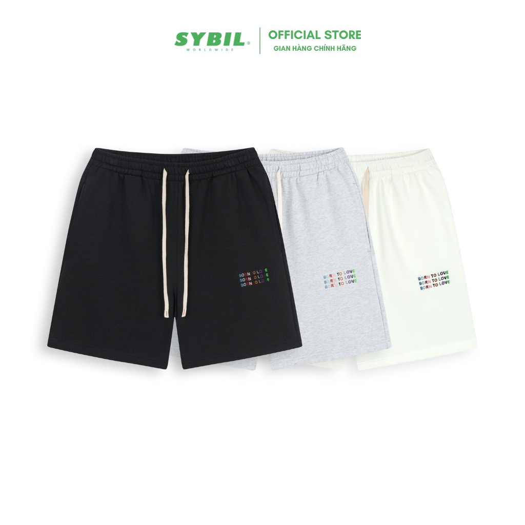 SYBIL COLORFUL SHORT - Quần short đùi Nỉ Da Cá 100% Cotton Dày Dặn Form Unisex