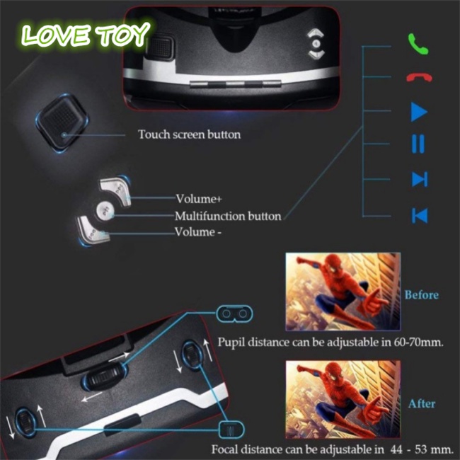 Kính Thực Tế Ảo Nkodok G02ED Shinecon Xoay 360 Độ Chuyên Dụng Cho Điện Thoại