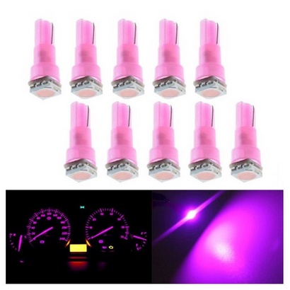 Set 10 bóng đèn siêu sáng led T5 5050 1SMD  gắn trang trí bảng đồng hồ táp lô đèn nền xe hơi ô tô