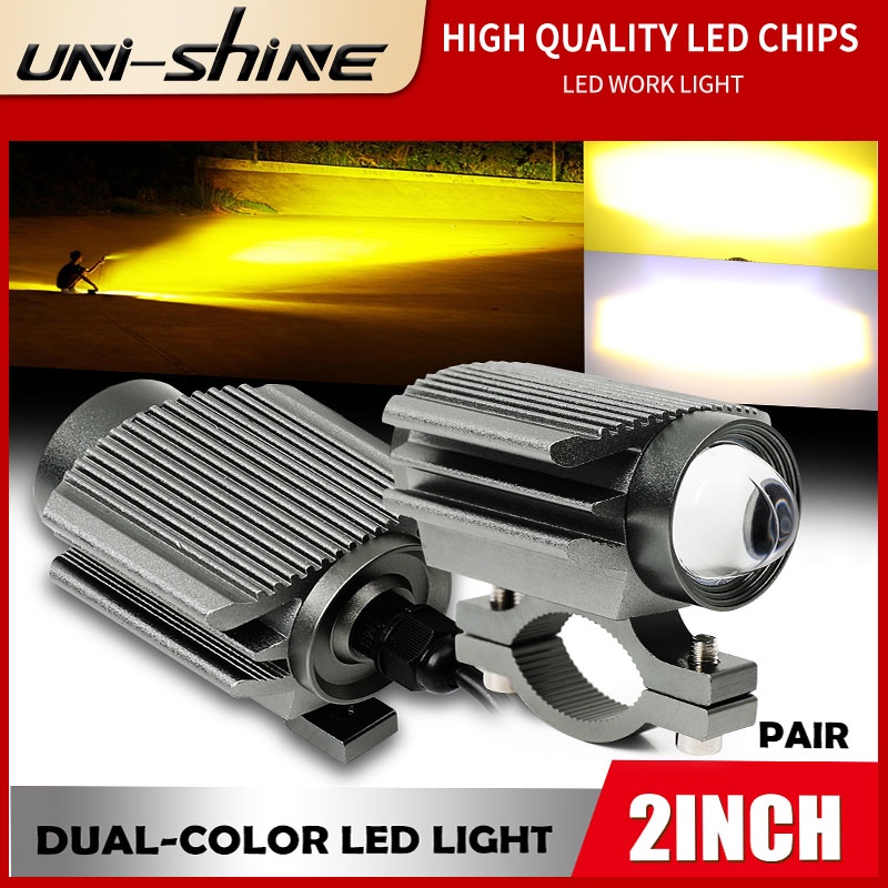 Đèn Pha Led 2inch 12D 6000K 3500K DRL Cho Xe Hơi/Xe Máy/Xe Tải SUV 12V 24V