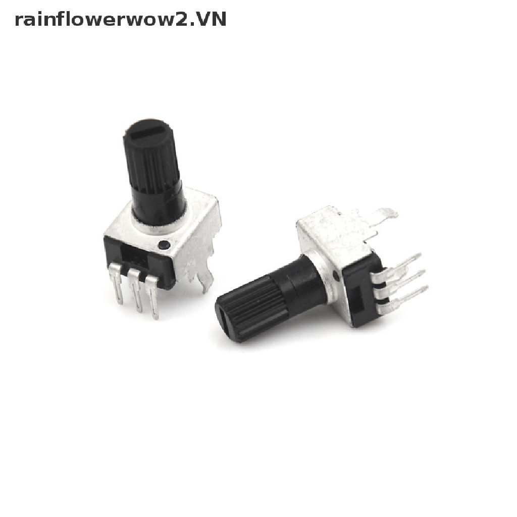Bộ 10 Chiết Áp RV09 5-100K 12.5mm Trục 3 Chấu Có Thể Điều Chỉnh