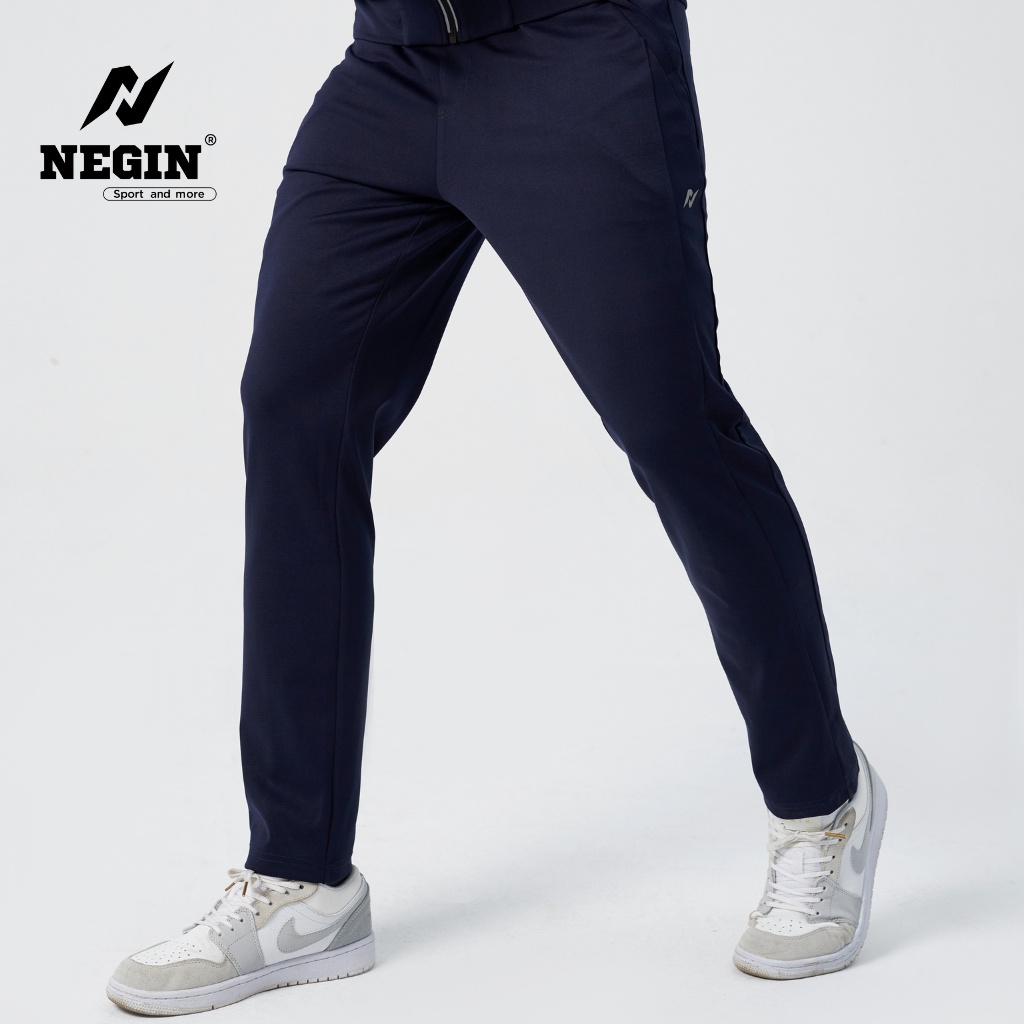 Bộ Quần Áo Thể Thao Nam NEGIN Chất Liệu Nỉ Cá Không Xơ Xù Khi Mặc, Giữ Ấm Tốt, Thiết Kế Dài Tay, Có Logo Sau Cổ BNI519M
