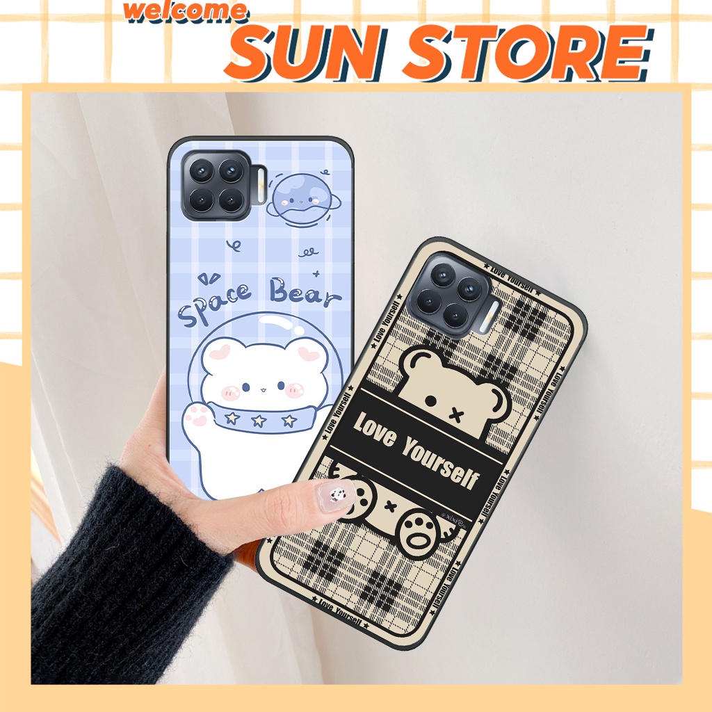 Ốp Oppo A73/ A93/ F17/ F17 PRO gấu bear cute, snoopy, pochacco dễ thương, ốp lưng thời trang cao cấp