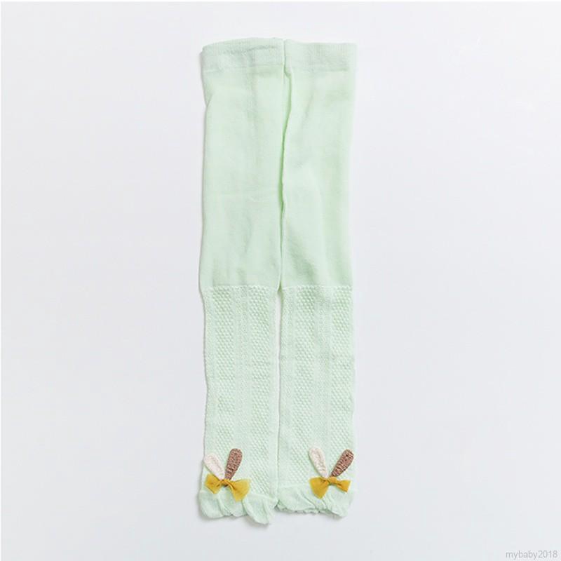 MYBABY Baby Girls Soft Pants Leggings Socks Stretchy Solid Print Trousers Bottoms