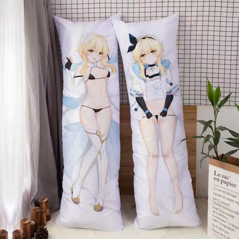 Vỏ Gối Dạ Quang In Hình Game Genshin Impact Ying Lumine Dakimakura