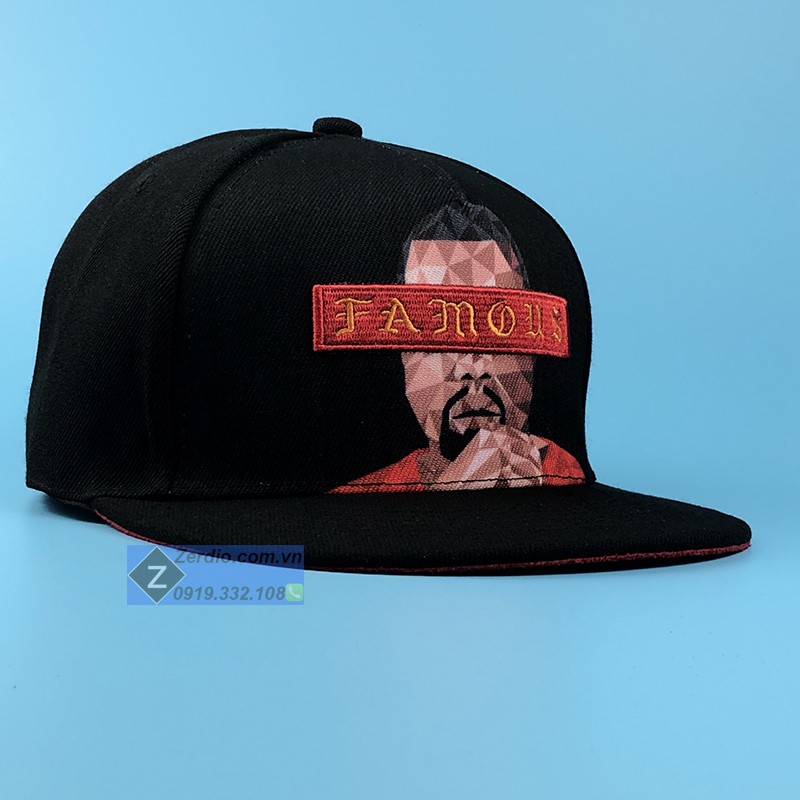 Nón Snapback Famous đen đẹp cho cả nam và nữ