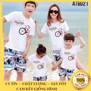 Áo gia đình ❤️ freeship❤️ áo gia đình in xe đạp bycicle siêu hot đủ size