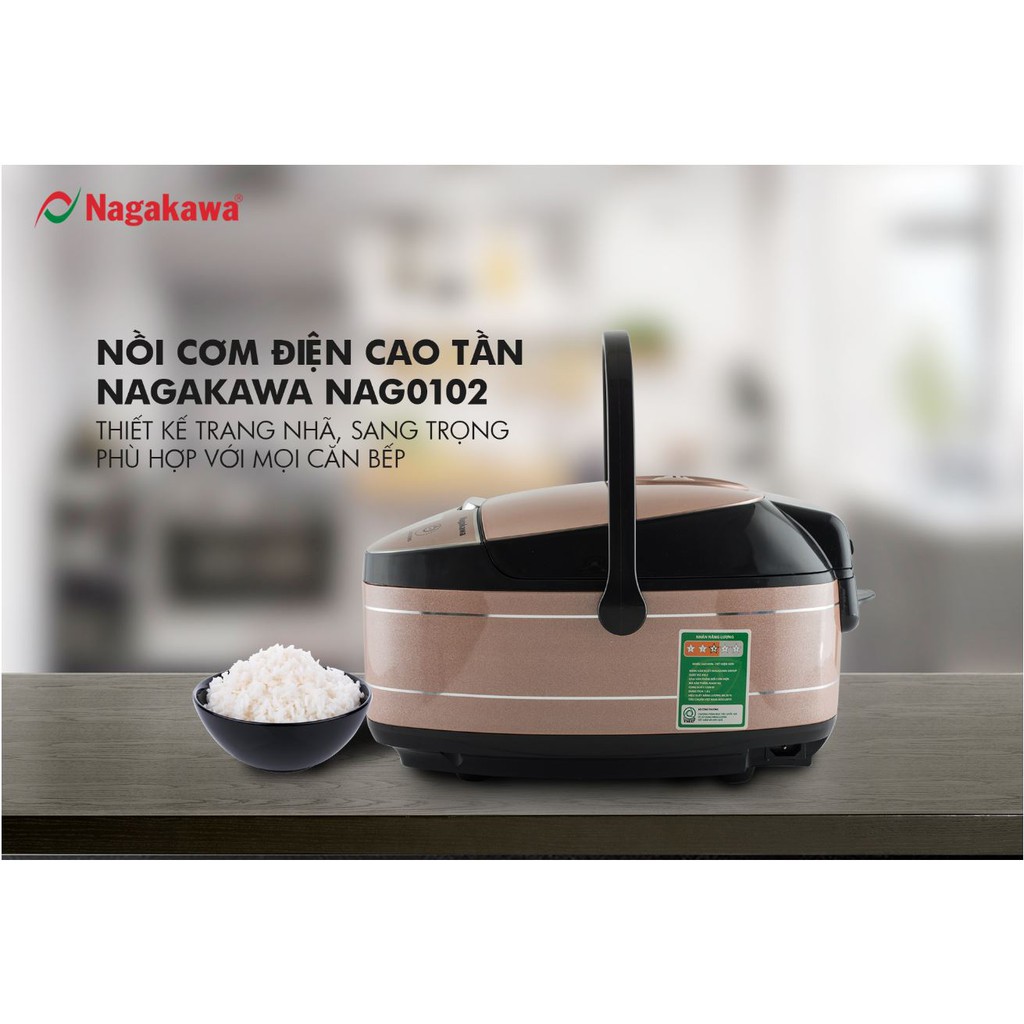 Nồi cơm điện cao tần Nagakawa NAG0102(đen)