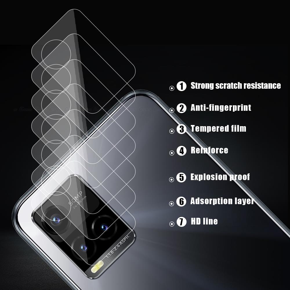 Kính Cường Lực 3D Viền Cong Bảo Vệ Camera Cho Vivo Y11s Y12s Y15A Y15s Y20 Y20i Y20s G Y21 Y21G Y21s Y21T Y31 Y33s Y33T Y51 Y51A Y53s Y55 Y75