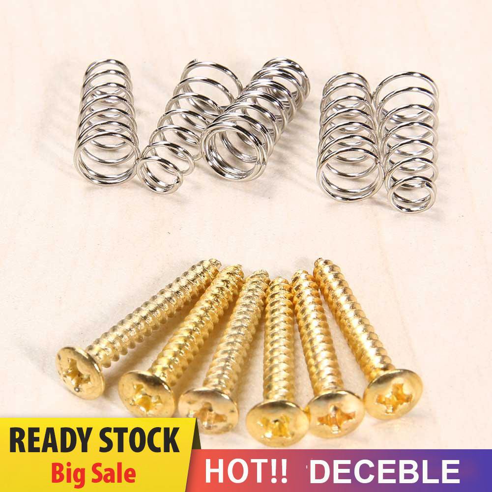 Deceble 6pcs Electric Guitar Single Coil Pickup Mount Height Screws with Springs