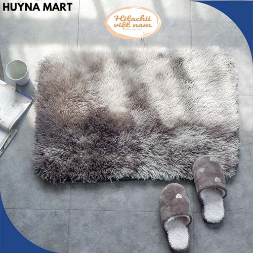 Thảm Lau Chân Lông Xù Loang Siêu Mềm Mịn Đế Chống Trượt Mẫu Mới 2021 KT 40x60cm, Thảm Lau Bông Siêu Hút Nước Sang Trọng