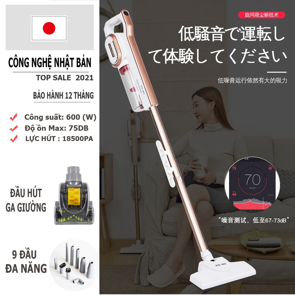 Máy hút bụi cầm tay gia đình 2 trong 1 công suất 600W - Hút sạch mọi vị trí, đa năng 2 đầu hút | BigBuy360 - bigbuy360.vn