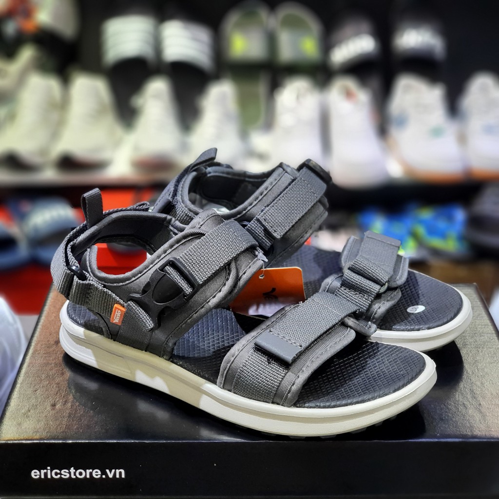 Sandal Vento nam nữ SD-NB01 màu xám Grey quai dán, quai bấm linh hoạt, Dép quai hậu chính hãng đi học đi làm