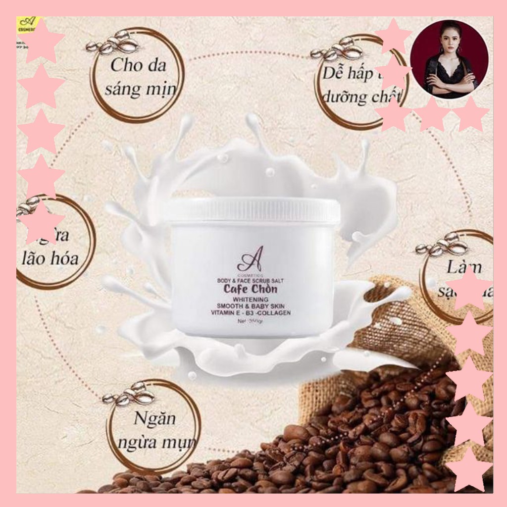 Tẩy tế bào chết cafe chồn