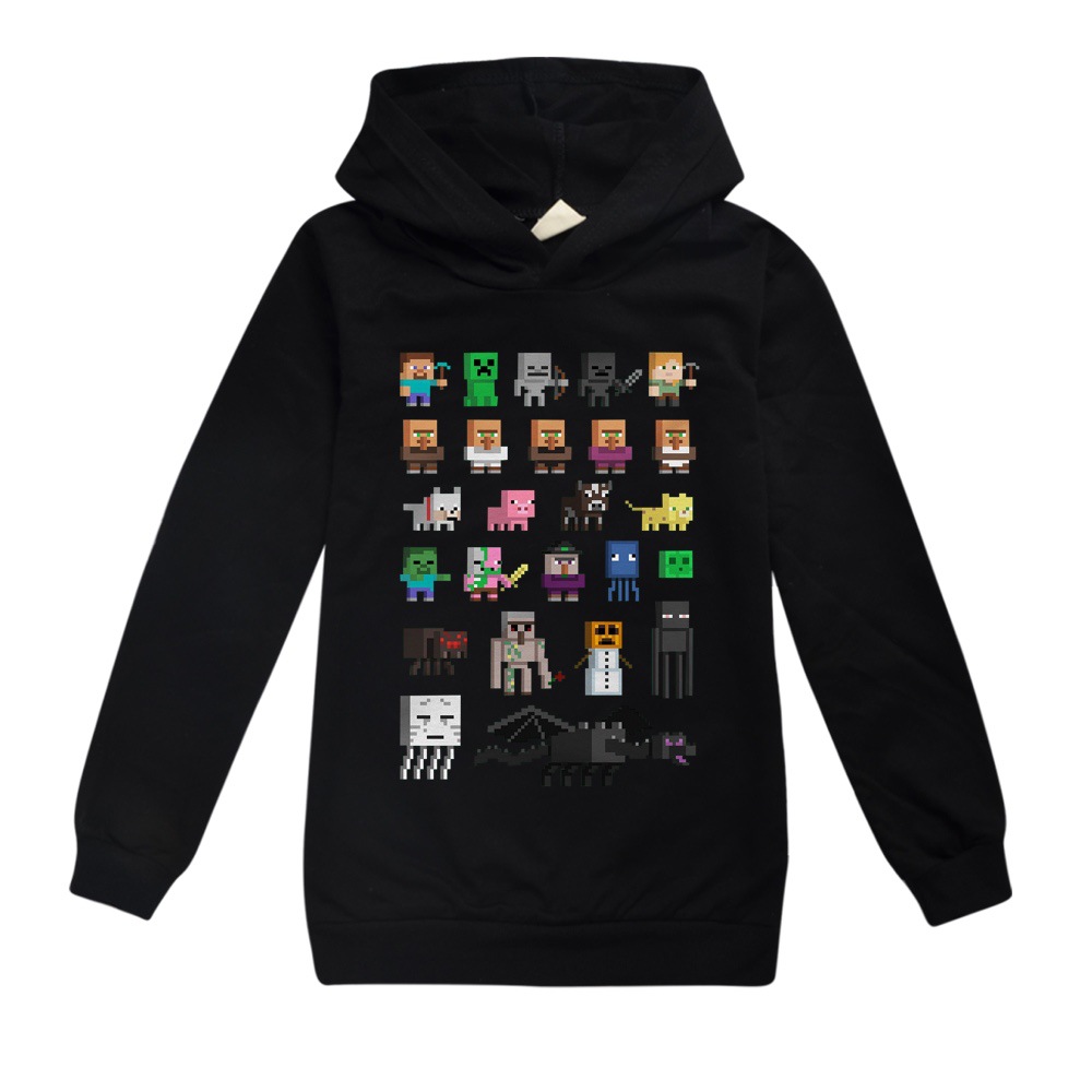 【JD】Thế Giới Của Tôi Minecraft Trẻ Em Áo Len Nam Dài Tay Trẻ Em Áo HoodieH286Bé Trai