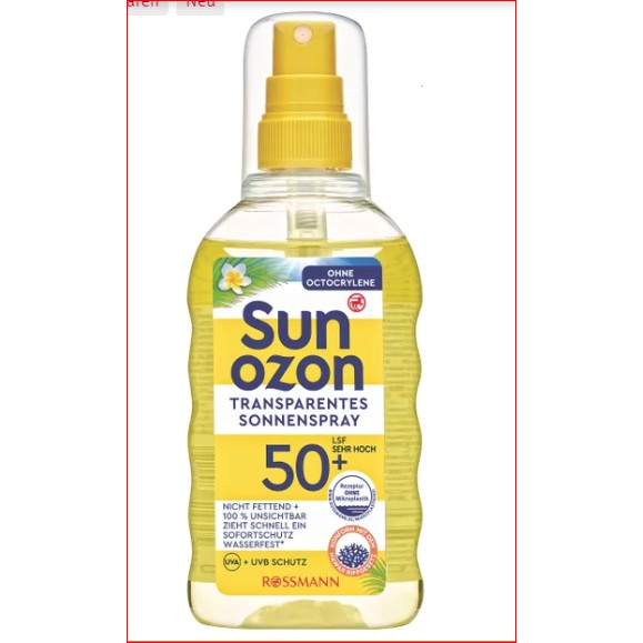 Xịt chống nắng dạng nước trong suốt Sunozon cho body