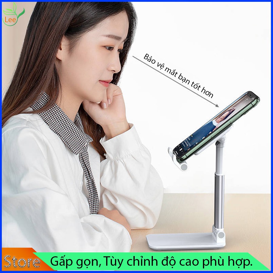 Giá để điện thoại gấp gọn trên bàn thông minh. Dụng cụ hỗ trợ để điện thoại trên bàn làm việc thông minh