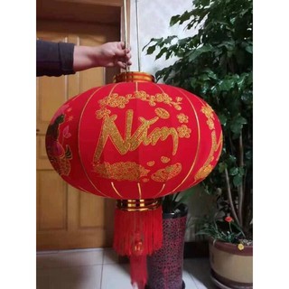 Đèn Lồng Vải Nhung Treo Tết Lễ Hội Size 60cm 80cm