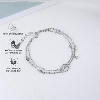 Lắc tay bạc blue peach moonlight wg lt511