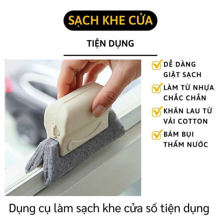 Dụng Cụ Vệ Sinh Khe Cửa - Miếng Lau Chùi Khe Rãnh Cửa Kính, Cửa Sổ Hiệu Quả 9428