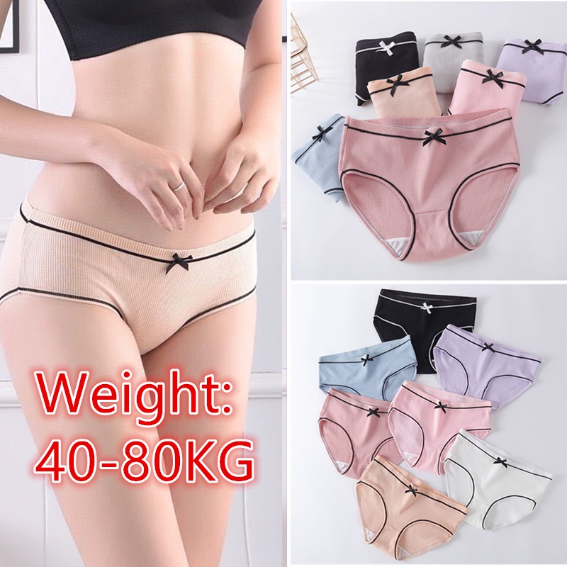 Quần Lót Cotton Lưng Vừa Thoáng Mát Xinh Xắn Cho Nữ
