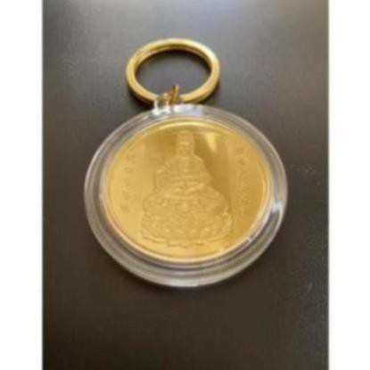 Móc khóa đồng xu Quan Âm Phong thủy tài lộc may mắn