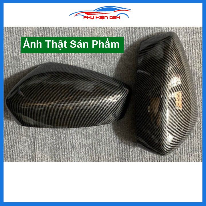 Ốp gương Mazda 3 2015-2016-2017-2018-2019 vân Cacbon bảo vệ chống trầy trang trí làm đẹp xe