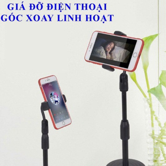 Giá Đỡ Kẹp Điện Thoại Microphone Stands L08 Đế Tròn Để Bàn - Chính Hãng HD DESIGN