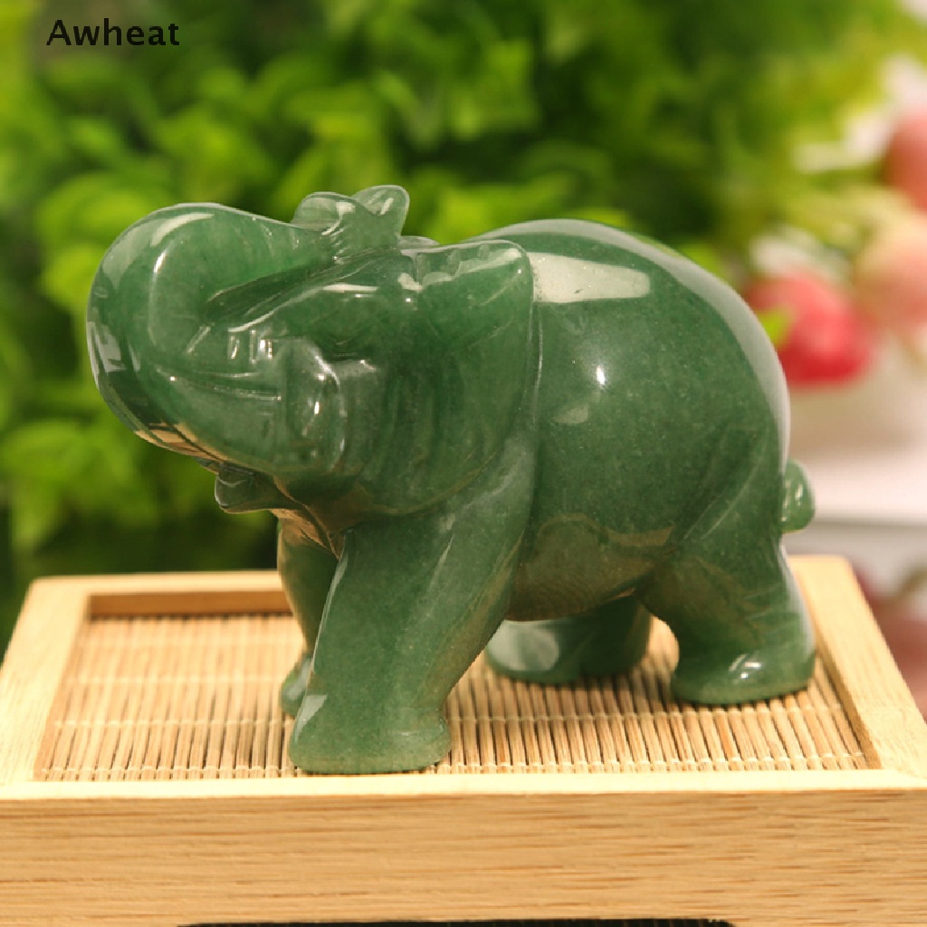 Tượng Pha Lê Thạch Anh Hình Chú Voi Trang Trí