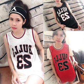 Nhập WA1707 hoàn 10k xu_ Áo Tanktop Lưới Bulls 23