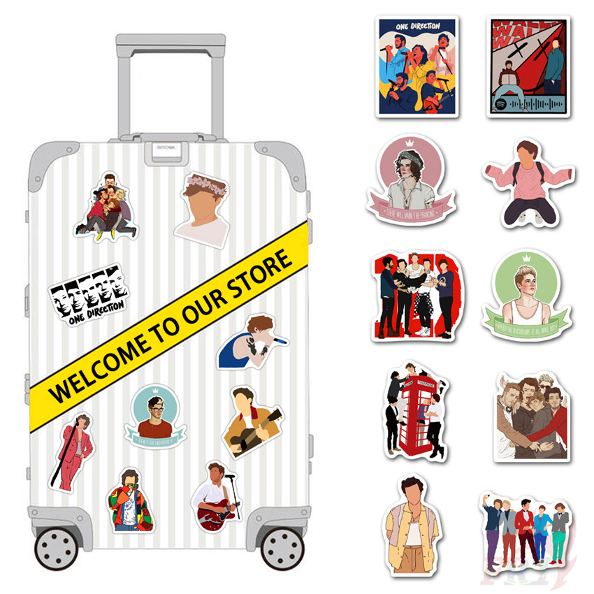 ❉ One Direction 1D - Series 02 Pop Music Band Stickers ❉ 50Pcs/Set Louis Tomlinson Harry Edward Styles Liam Payne Niall James Horan DIY Fashion Mixed Doodle Decals Stickers