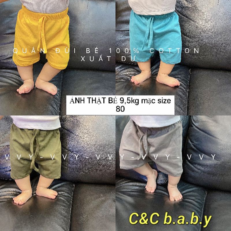 5 QUẦN ĐÙI THUN COTTON CHO BÉ TRAI