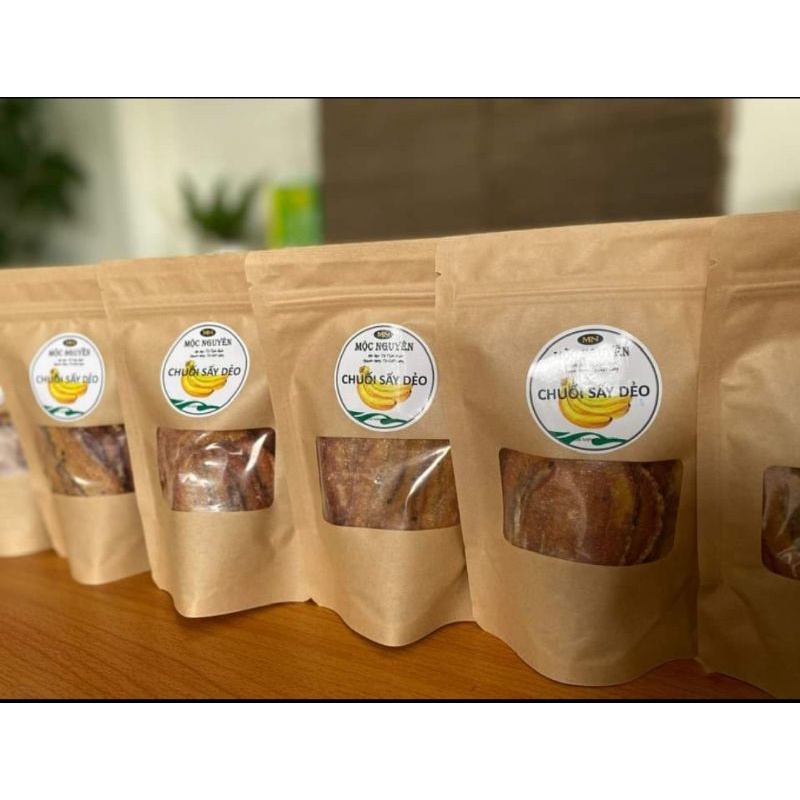 Chuối Sấy Dẻo Nhà Làm Mộc Nguyên Gói 500g