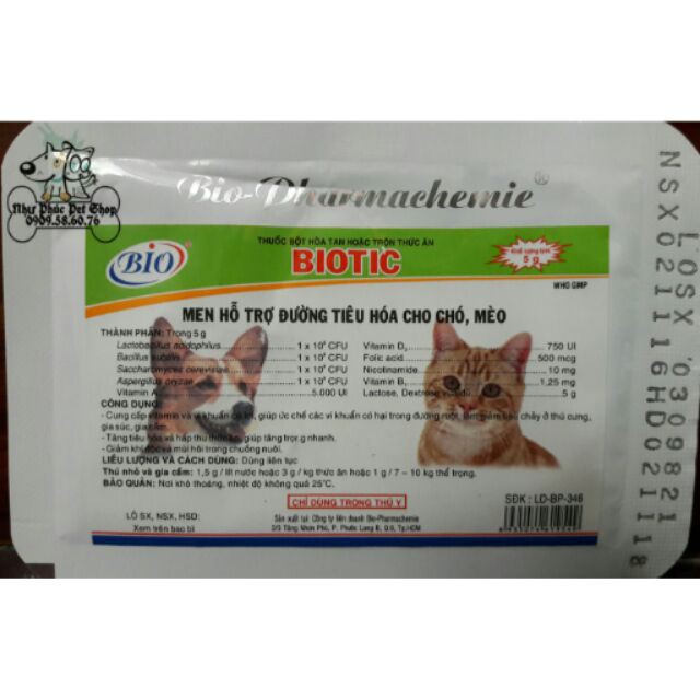 Men tiêu hóa cho chó mèo BIOTIC