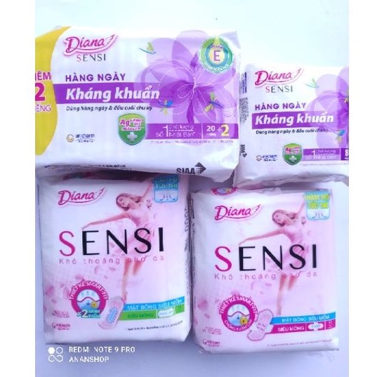 Băng vệ sinh Diana Sensi mặt bông siêu mềm ban ngày, hàng ngày