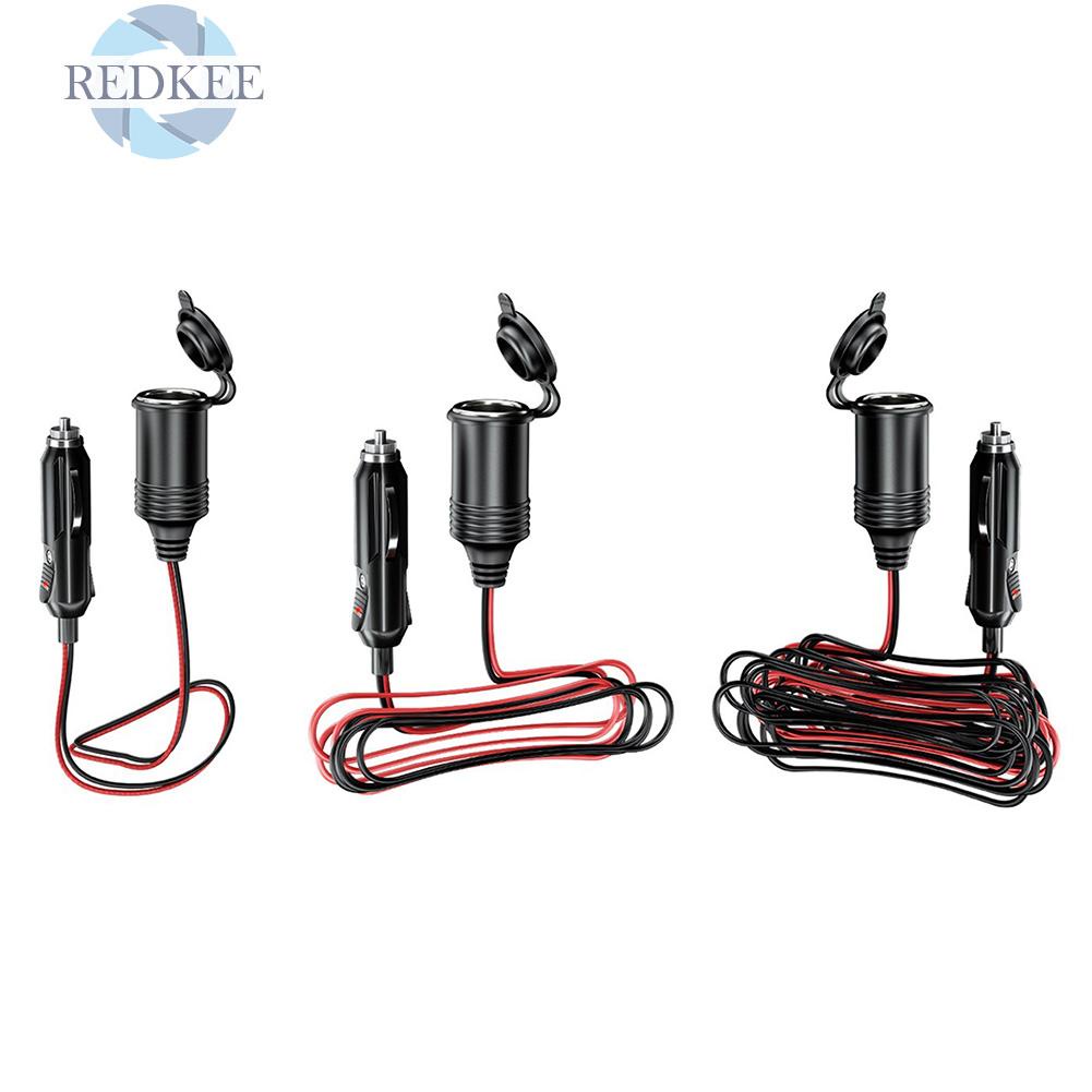 Dây cáp nối dài bật lửa điện xe hơi sạc 12V 24V DC mạnh mẽ có cổng bật lửa cầu chì thay thế tiện lợi