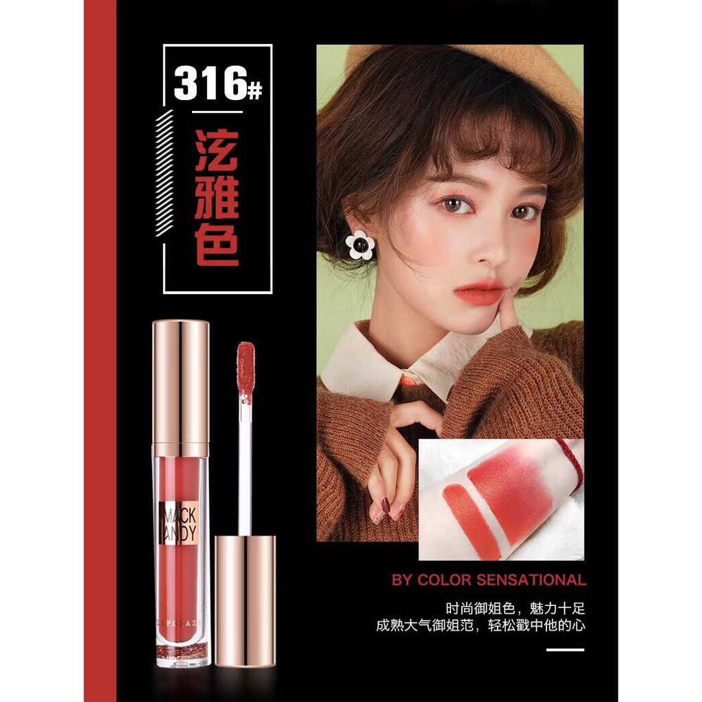 Son  MACK ANDY IMPRINT GILDING FOGGY LIP GLAZE siêu lung linh, hàng chính hãng | Thế Giới Skin Care