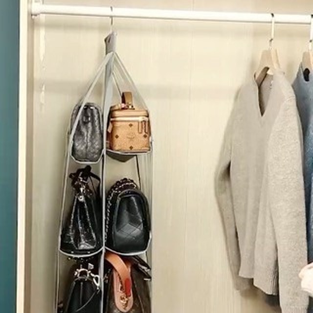 Treo túi tổ chức cho tủ quần áo Tủ đựng đồ trong suốt Cửa trong suốt Túi đựng đồ tạp hóa trên tường Túi đựng giày có móc treo