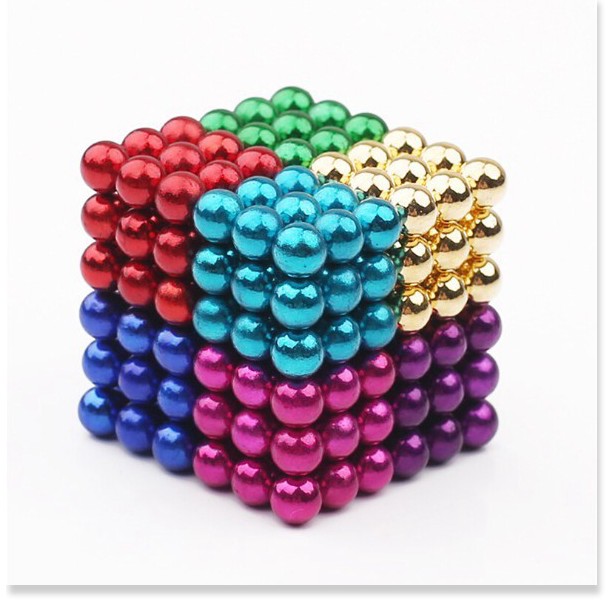 Nam châm bi 8 màu - Bucky ball 5mm (216 viên, 8 màu), Bi nam châm tròn - bucky ball 5mm 8 màu giúp tăng khả năng tư duy