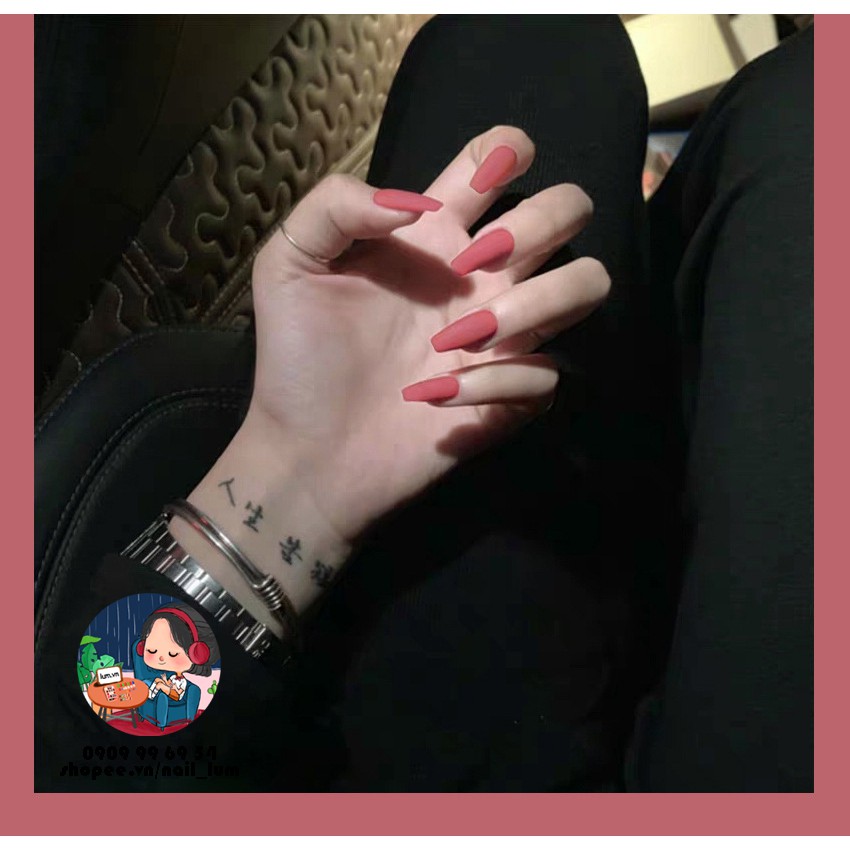 Móng Giả - Nail Dài Đơn Màu [Sẵn Keo - Đóng Hộp 24 Mẫu Đủ Size]