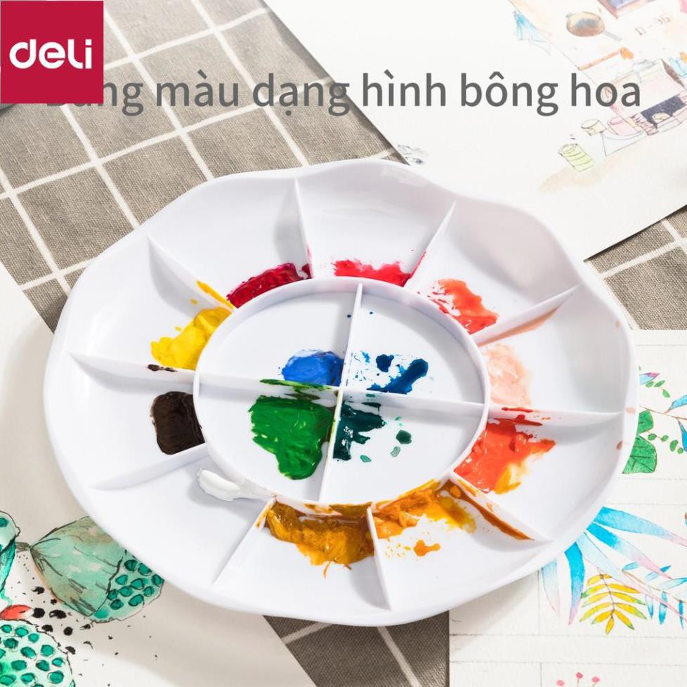 Khay pha màu Deli - 14 ngăn - 1 chiếc - 68306 [Deli]