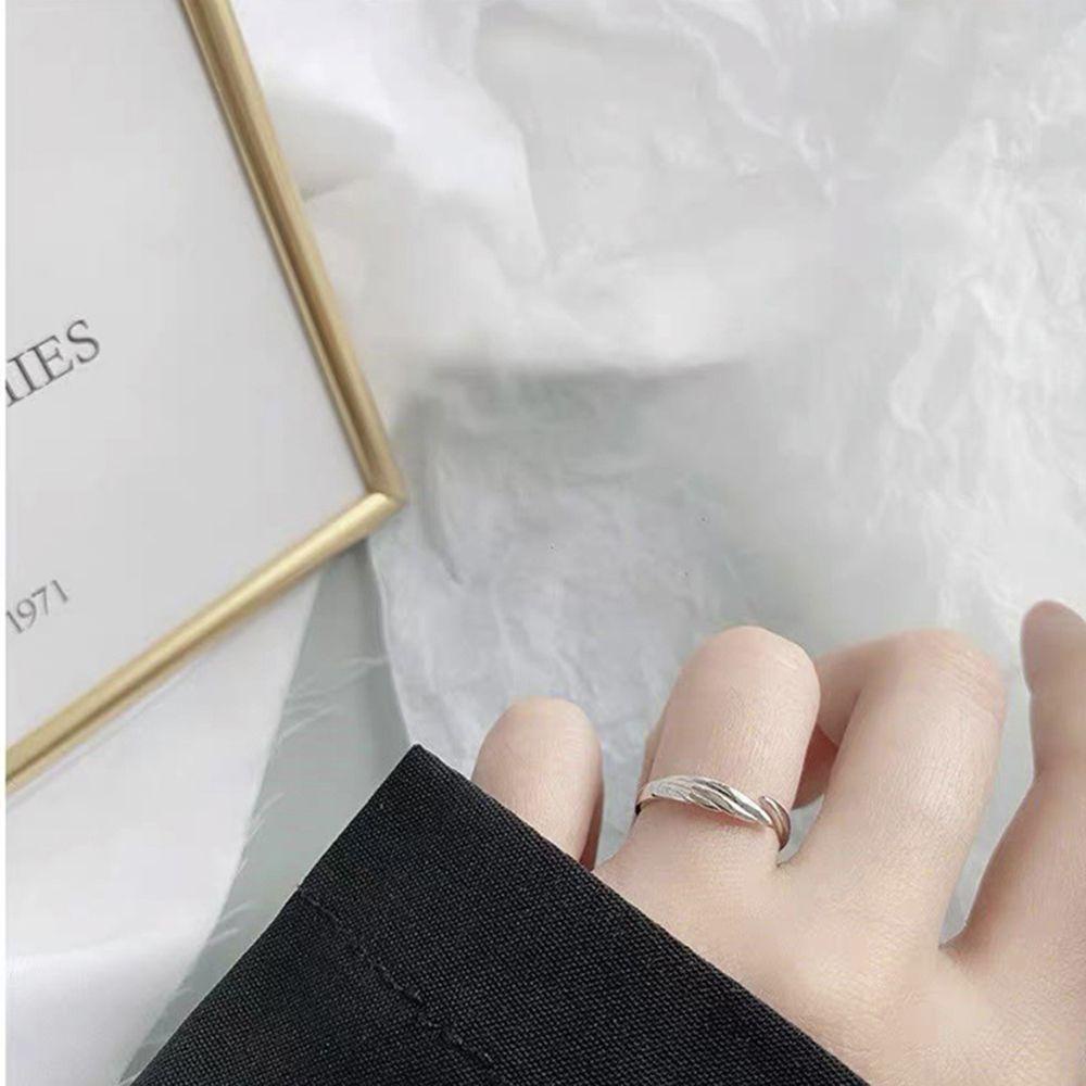 Nhẫn Kim Loại Hình Cánh Thiên Thần Và Ác Quỷ Đơn Giản Sáng Tạo Cho Cặp Đôi