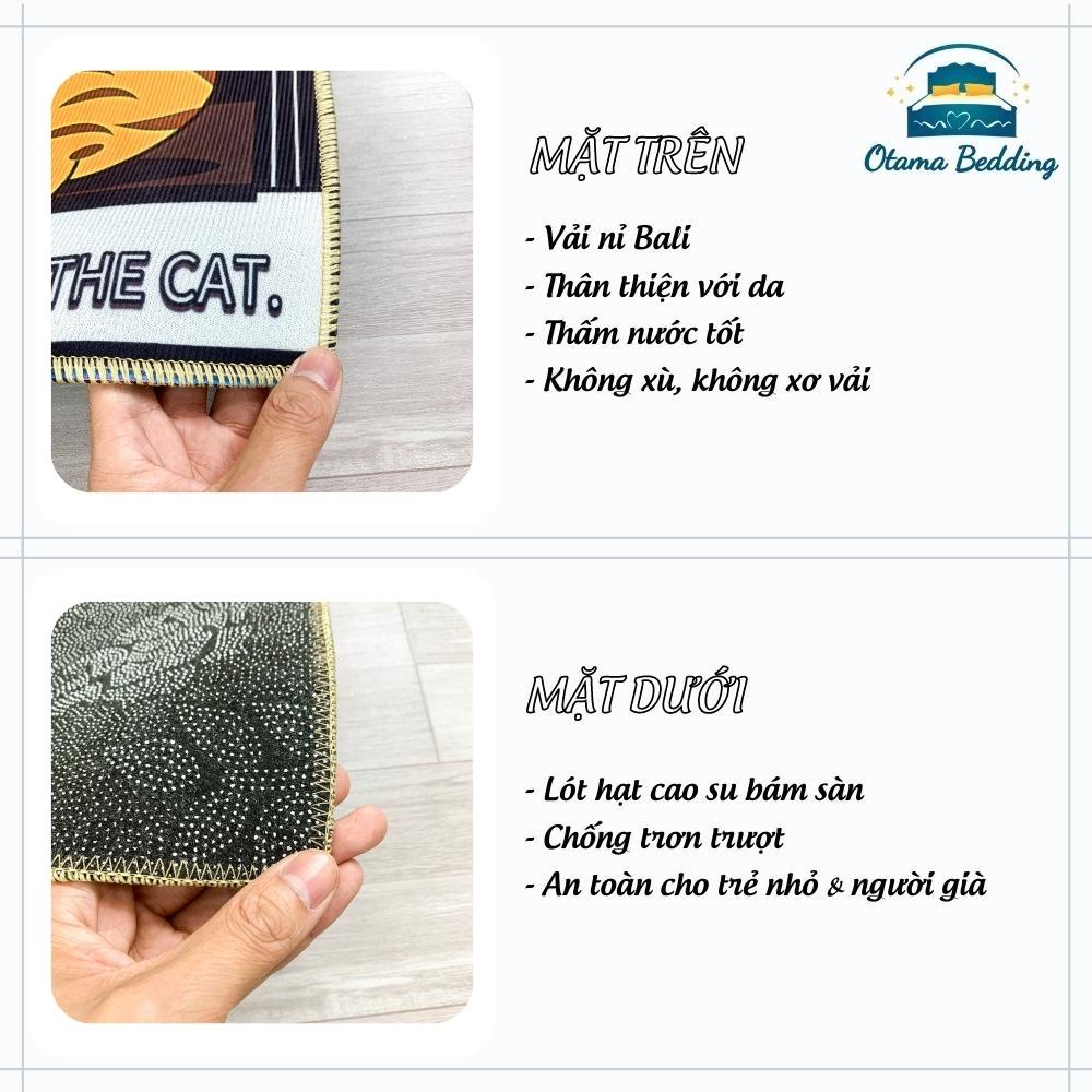 Thảm bếp trang trí trải sàn, Thảm lau chân trang trí nhà bếp họa tiết 3D chùi chân cao cấp - Otama Bedding