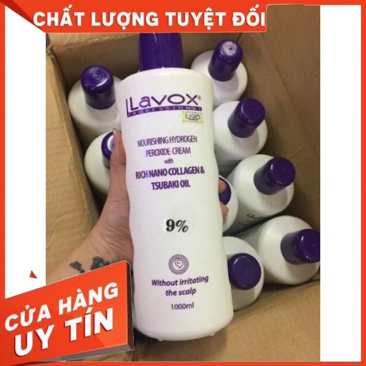 Oxy lavox dung dịch trợ nhuộ -6%-9%-12%   - phụ liệu tóc- với công thức tiên tiến, oxy giúp cho tóc nhuộm giữ màu tóc