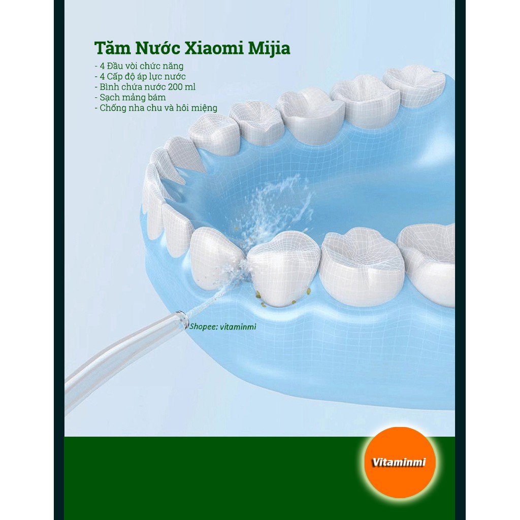 Tăm Nước Xiaomi Mijia Flosser - Review Máy Xịt Vệ Sinh Răng Miệng Model 2020 - TRẮNG