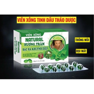 Viên Xông Hương Tràm - Tinh Dầu Thảo Dược Xông Giải Cảm (20 Viên/ Hộp)