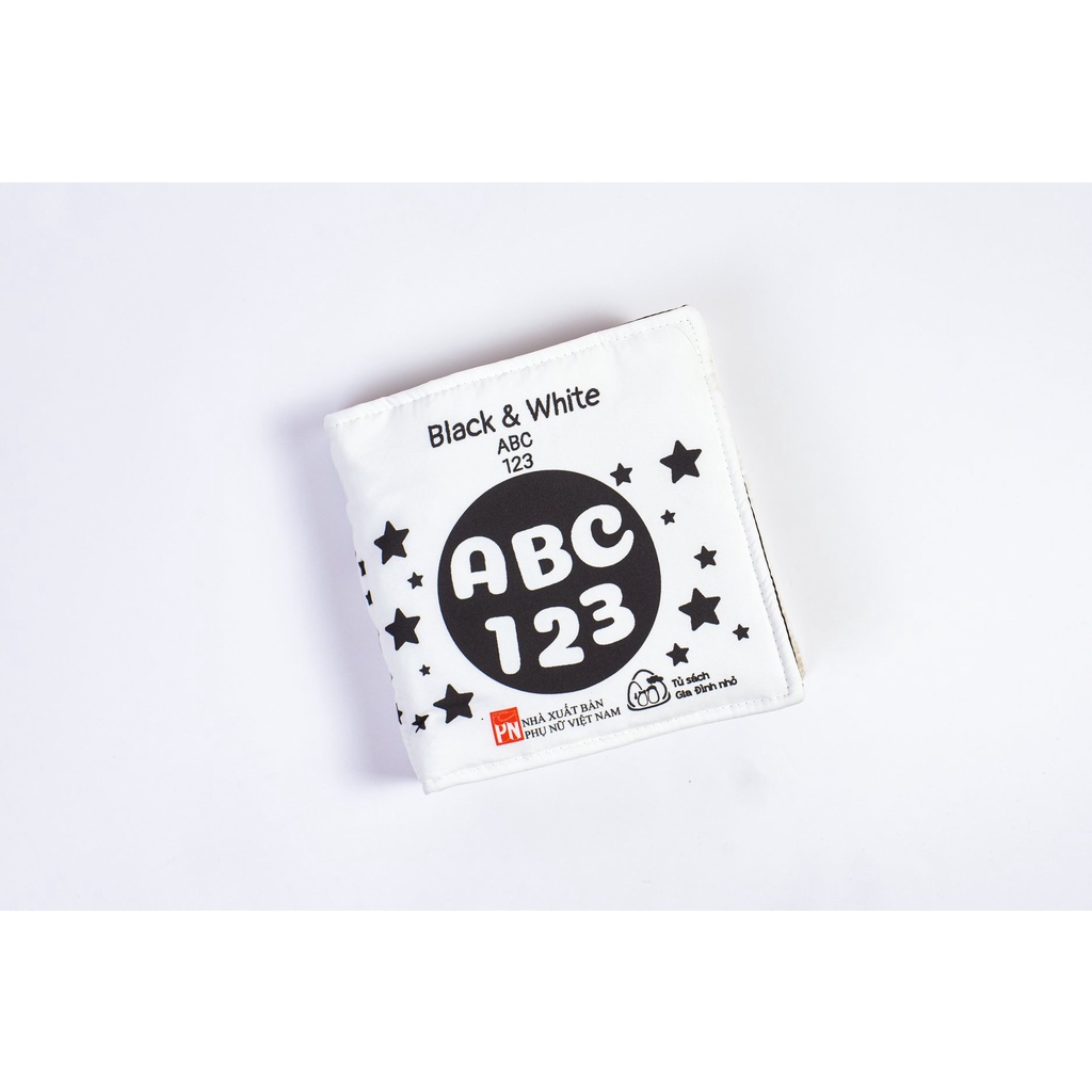 Sách Vải - Kích Thích Thị Giác Black &amp; White ABC 123 (Cho Bé từ 0-2 Tuổi)