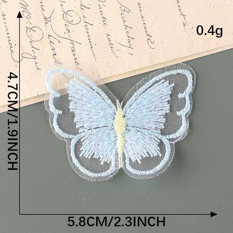 Nhãn Dán Trang Trí Quần Áo / Túi Xách / Mũ / Đồ Dùng Thêu Hình Cánh Bướm Bằng Ren Độc Đáo DIY