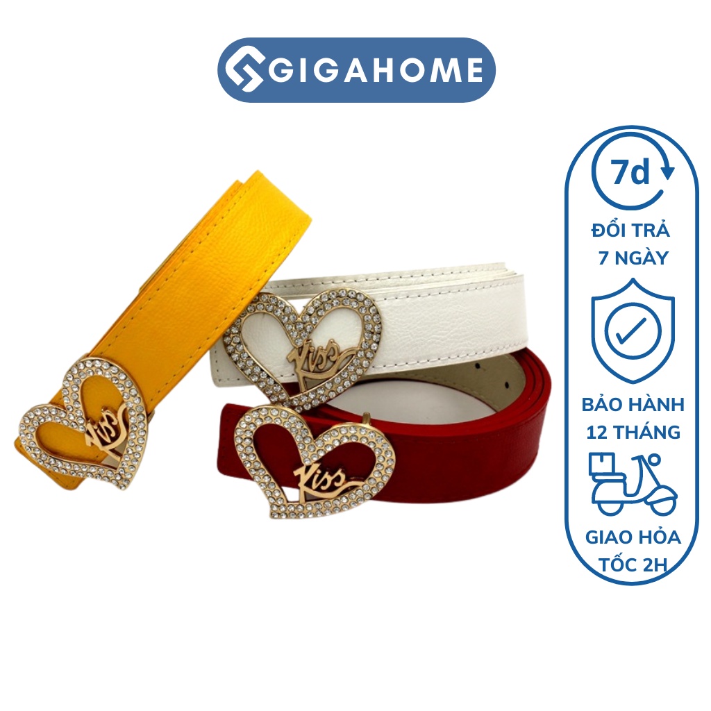 Thắt Lưng Thời Trang Nữ GIGAHOME Chữ Love, Kiss, Nơ 7695